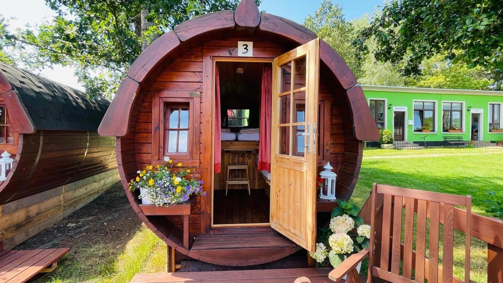 Campingfass Mit Panoramaterrasse Langenbernsdorf Exterior foto